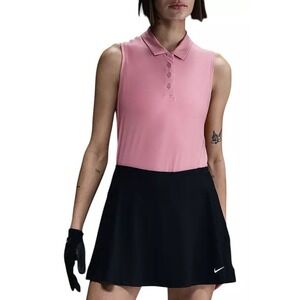 Nike Women's Dri-FIT Victory Sleeveless Golf Polo Elemental Pink Medium NWT $55